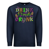 Navy drink drank drunk mardi gras olivia Premium Sweatshirt - OliviaCreatesArt