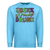 Ocean Blue drink drank drunk mardi gras olivia Premium Sweatshirt - OliviaCreatesArt