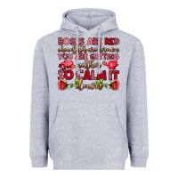 Heather Grey roses are red chocolates are brown Heavyweight Hoodie - OliviaCreatesArt
