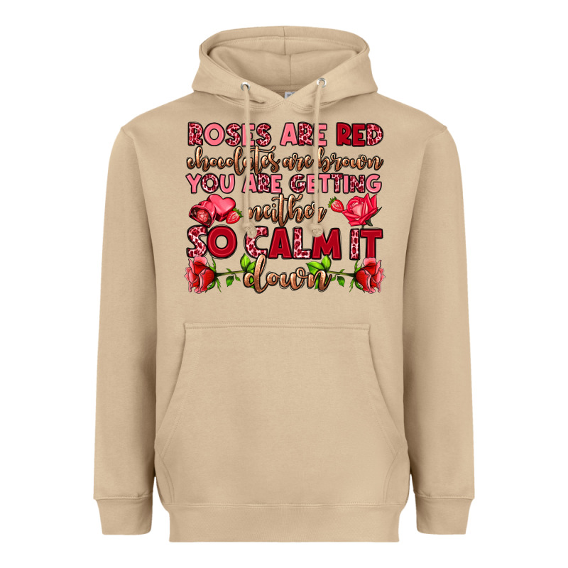 Roses Are Red Chocolates Are Brown Heavyweight Hoodie by OliviaCreatesArt | Teevron