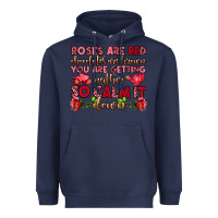 Navy roses are red chocolates are brown Heavyweight Hoodie - OliviaCreatesArt