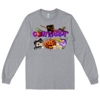 Heather Grey Counselor Halloween Long Sleeve Tee - LillyAllenDesigns