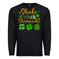 Black St. Patrick's Shake your shamrocks Premium Sweatshirt - OliviaCreatesArt