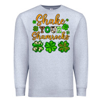 Heather Grey St. Patrick's Shake your shamrocks Premium Sweatshirt - OliviaCreatesArt