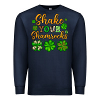Navy St. Patrick's Shake your shamrocks Premium Sweatshirt - OliviaCreatesArt