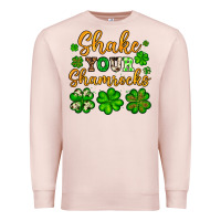 Pale Pink St. Patrick's Shake your shamrocks Premium Sweatshirt - OliviaCreatesArt