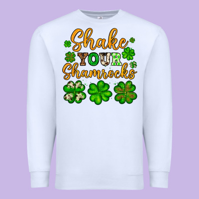 St. Patrick's Shake Your Shamrocks Premium Sweatshirt Designed By Oliviacreatesart