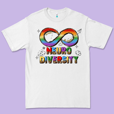 Neurodiversity Premium Tee Designed By Jahusdesignshop