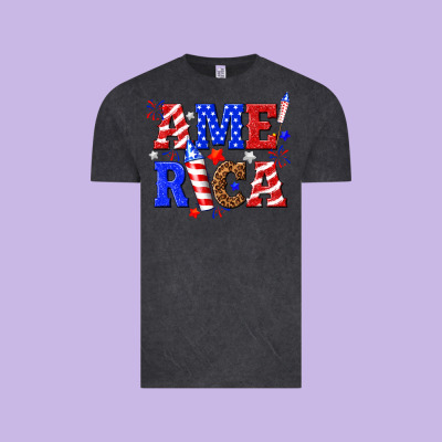 America Vintage Tee Designed By Nancycooperartshop