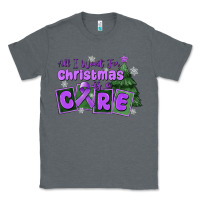 Charcoal Heather all i want for christmas is a cure pancreatic canc Classic Tee - MaliasSmallBusiness