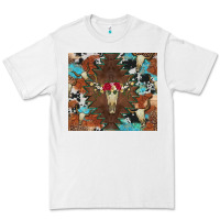 White western floral bullskull cowhide and leopard Premium Tee - Artiststas