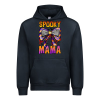 Navy Spooky Mama Urban Hoodie - CowhideDigitalArt
