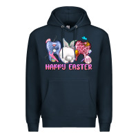 Navy Happy Easter Dental Easter Day Premium Hoodie - CowGirlArtShop