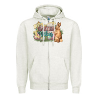 Oatmeal Heather Easter vibes Easter Day Zipper Hoodie - HowdyJamesFarm