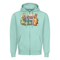 Seafoam Easter vibes Easter Day Zipper Hoodie - HowdyJamesFarm