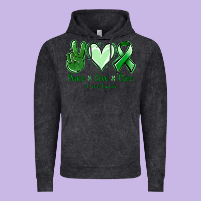 Peace Love Cure Liver Cancer Vintage Hoodie Designed By Jasminsmagicworld
