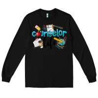 Black Counselor Life Long Sleeve Tee - LillyAllenDesigns