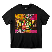 Black Christmas champagne bottles and Heavy Core Tee - AdoDesignShop
