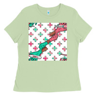 Matcha Nurse Gloves Seamless Pattern Ladies Tee - BundleAndBundleShop