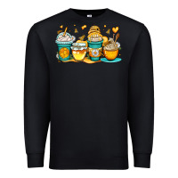 Black honey bee coffee cups Premium Sweatshirt - OliviaCreatesArt