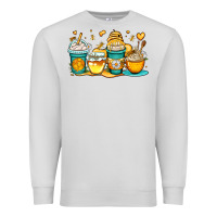 Dove Grey honey bee coffee cups Premium Sweatshirt - OliviaCreatesArt