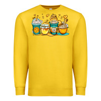 Lemon honey bee coffee cups Premium Sweatshirt - OliviaCreatesArt