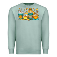 Seafoam honey bee coffee cups Premium Sweatshirt - OliviaCreatesArt