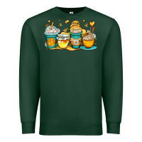 Sports Green honey bee coffee cups Premium Sweatshirt - OliviaCreatesArt