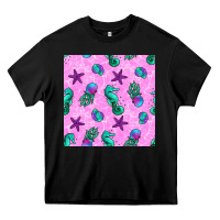 Black summer ocean seamless pattern Heavy Core Tee - BundleAndBundleShop