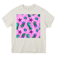 Cream summer ocean seamless pattern Heavy Core Tee - BundleAndBundleShop