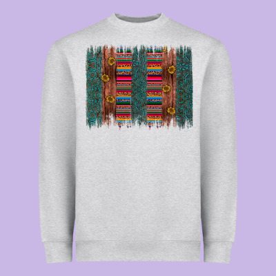 Sunflower Serape Brush Stroke Heavyweight Sweatshirt Designed By Artiststas