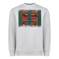 Heather Grey sunflower serape brush stroke Heavyweight Sweatshirt - Artiststas