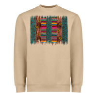 Mushroom sunflower serape brush stroke Heavyweight Sweatshirt - Artiststas