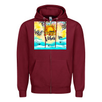 Burgundy sunny vibes Zipper Hoodie - TumblerDesignByShophia