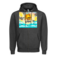 Charcoal Heather sunny vibes Zipper Hoodie - TumblerDesignByShophia