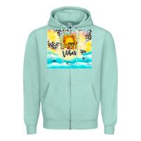 Seafoam sunny vibes Zipper Hoodie - TumblerDesignByShophia