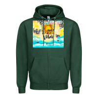 Sports Green sunny vibes Zipper Hoodie - TumblerDesignByShophia