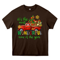 Chocolate Brown its the most wonderful time of the year Heavy Core Tee - AdoDesignShop