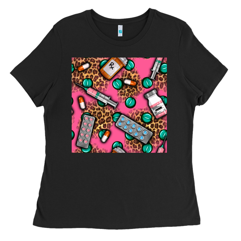 Medicines And Pills Seamless Pattern Ladies Tee by BundleAndBundleShop | Teevron