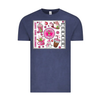 Vintage Denim christmas vibes coffee Vintage Tee - MaliasSmallBusiness