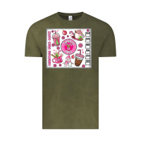 Vintage Olive christmas vibes coffee Vintage Tee - MaliasSmallBusiness