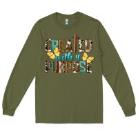 Army Green Created With A Purpose Long Sleeve Tee - LillyAllenDesigns