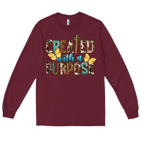 Burgundy Created With A Purpose Long Sleeve Tee - LillyAllenDesigns