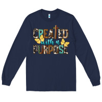 Navy Created With A Purpose Long Sleeve Tee - LillyAllenDesigns