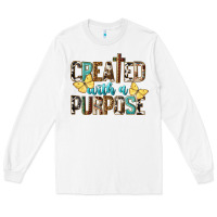 White Created With A Purpose Long Sleeve Tee - LillyAllenDesigns