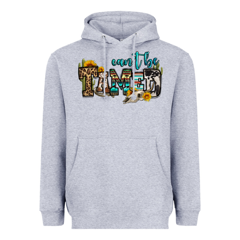 Can't Be Tamed Bull Skull Heavyweight Hoodie by OliviaCreatesArt | Teevron