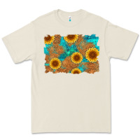 Bone sunflower turquoise and  leather background Premium Tee - Artiststas