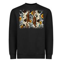 Black sunflower cowhide brush stroke Heavyweight Sweatshirt - Artiststas