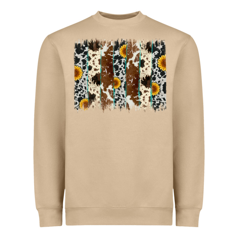 Sunflower Cowhide Brush Stroke Heavyweight Sweatshirt by Artiststas | Teevron