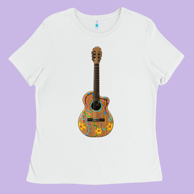 Mexican Guitar Ladies Tee Designed By Artiststas